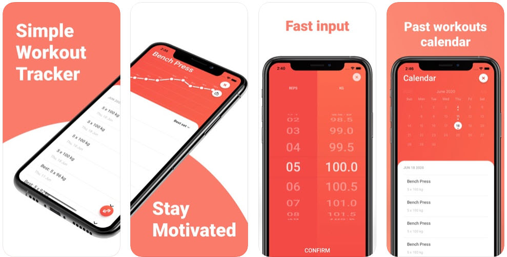 اسکرین شات اپلیکیشن Strongify Workout Tracker
