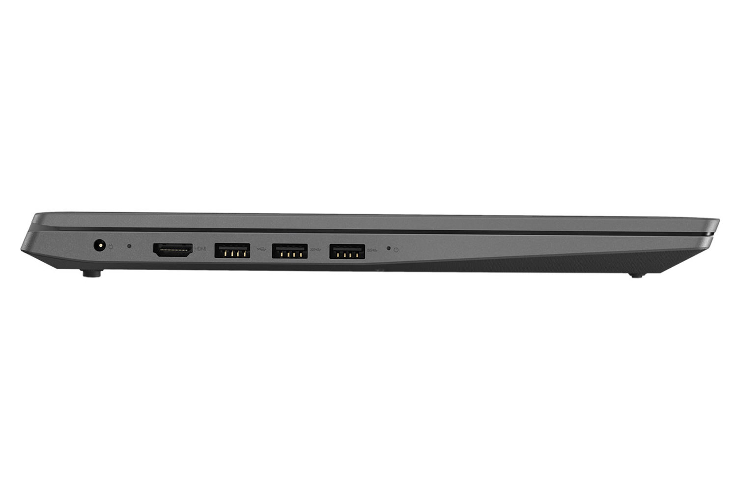 لپ‌تاپ وی 15 لنوو در حالت بسته و نمایش پورت ها / Lenovo V15