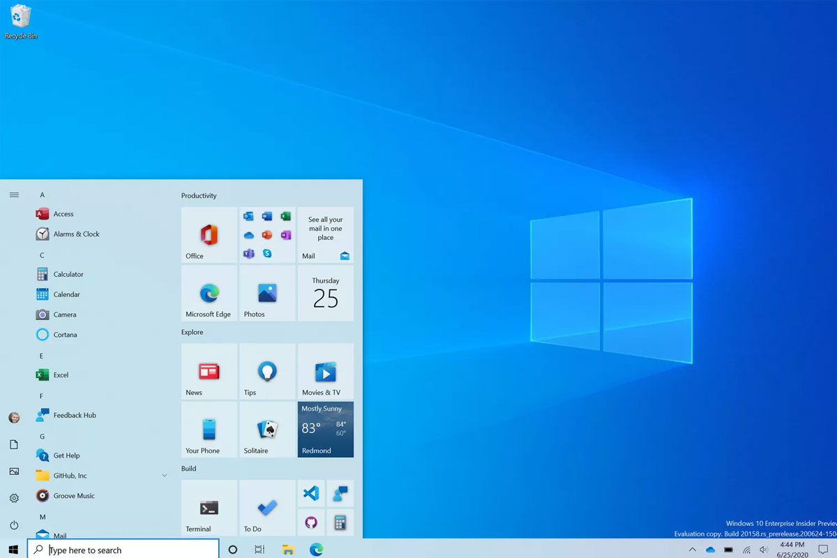 مایکروسافت طراحی جدیدی برای منوی استارت ویندوز 10 معرفی کرد