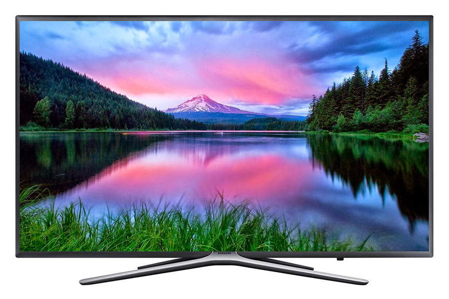 نمای جلو تلویزیون تلویزیون سامسونگ N6900 مدل 55 اینچ با صفحه روشن