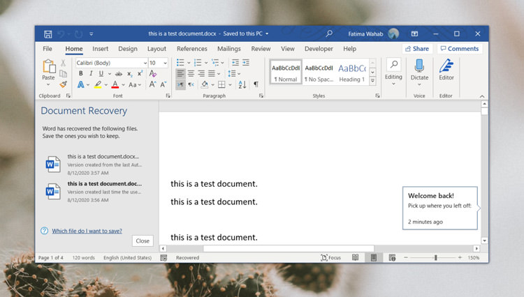 Learn how to recover unsaved files in Microsoft Word