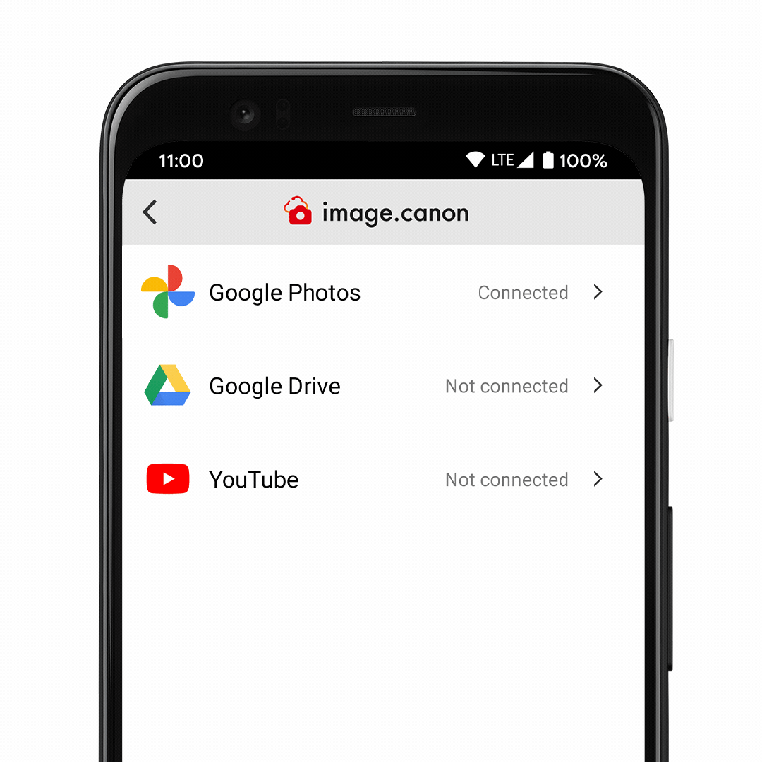 اتصال حساب کاربری گوگل به اپلیکیشن کانن برای بکاپ