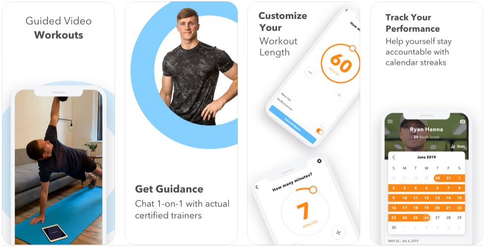 اسکرین شات اپلیکیشن ورزش در خانه Sworkit Fitness & Workout App