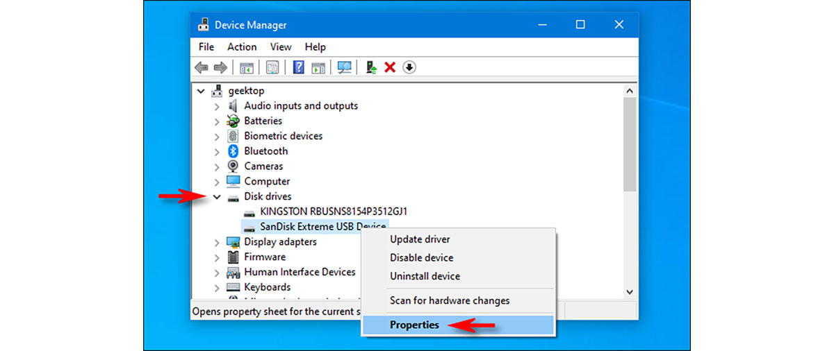 پنجره Device Manager ویندوز 10