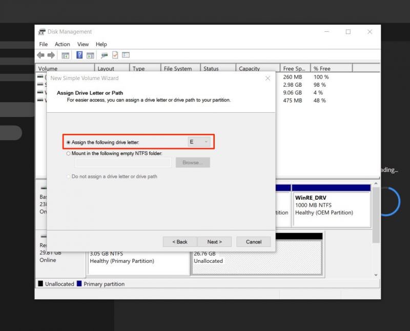 Partitioning tutorial in Windows 10