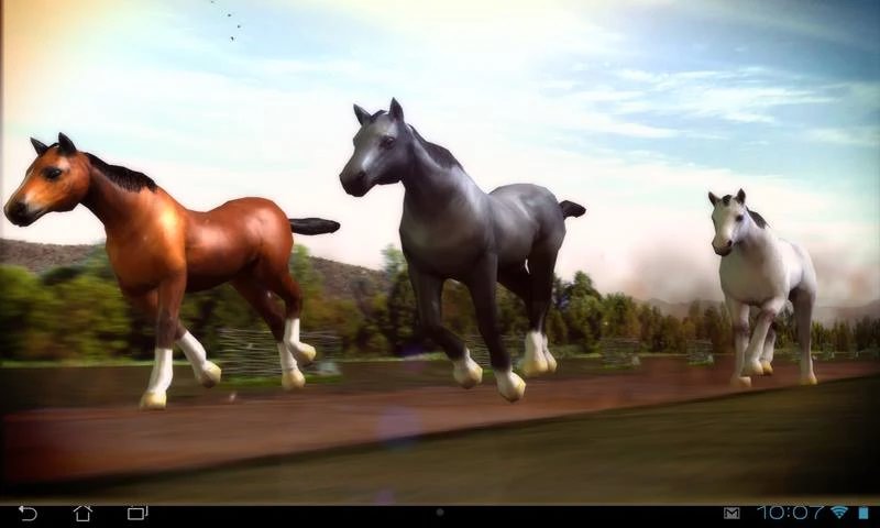 اسکرین شات اپلیکیشن Horses 3D Live Wallpaper