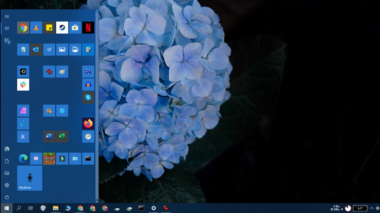 Delete the list of applications and keep the tiles in the Start menu