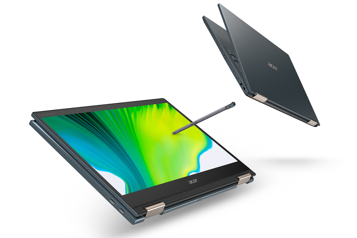 نمای جلو و پشت ایسر اسپین ۷ 2020 / Acer Spin 7 با قلم لمسی Wacom