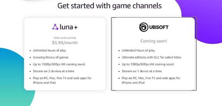 Ubisoft Amazon Luna oyun hizmeti akış paketi