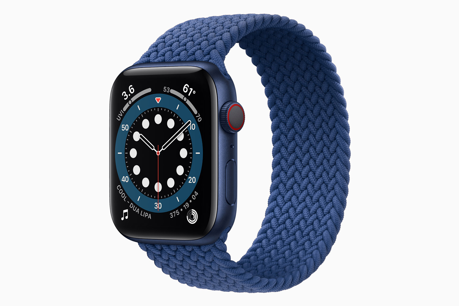 مدل آبی اپل واچ سری ۶ / Apple Watch Series 6 بند بافته شده