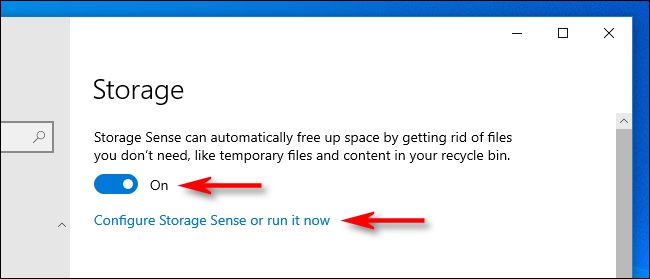 ورود به تنظیمات ویندوز 10 برای حذف خودکار فایل از سطل زباله
