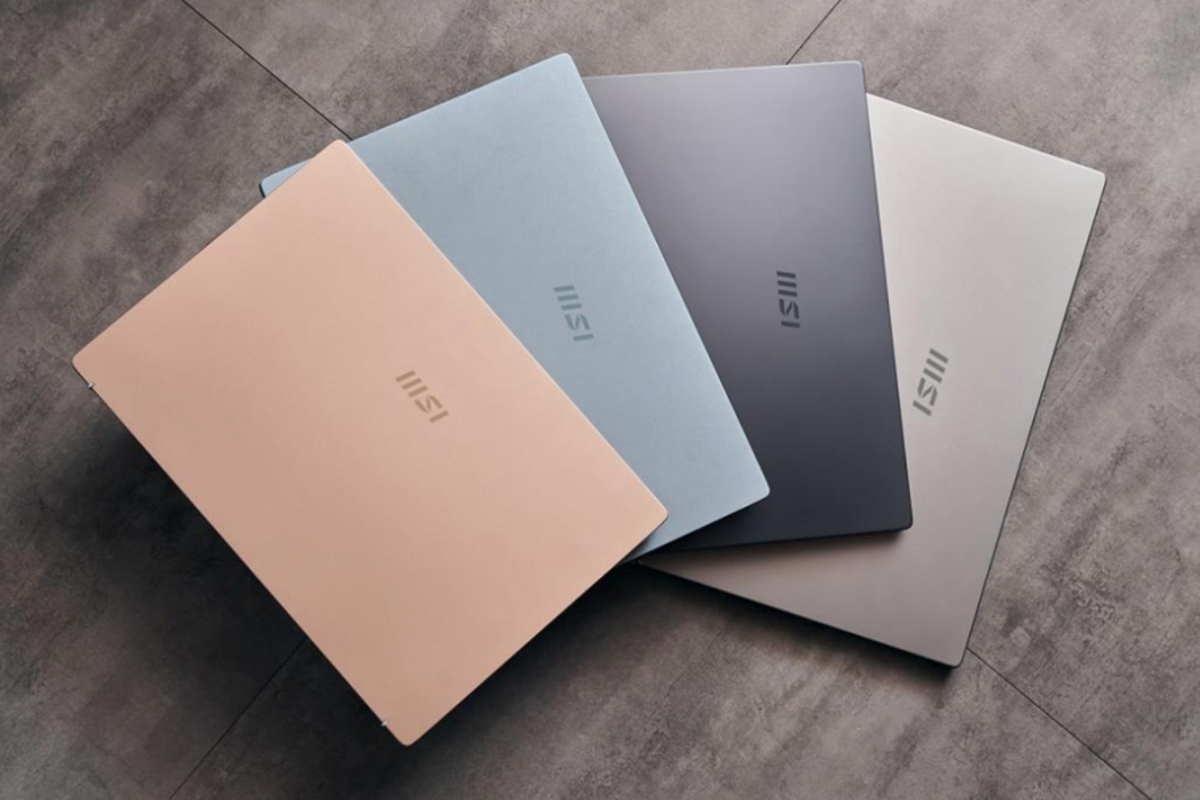 رنگ بندی لپ تاپ های سری MSI Modern چهار دستگاه