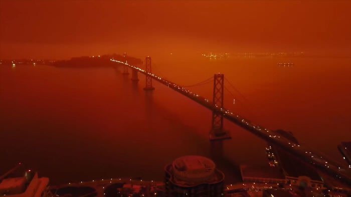 تصاویر آتش سوزی شهر سان فرانسیسکو