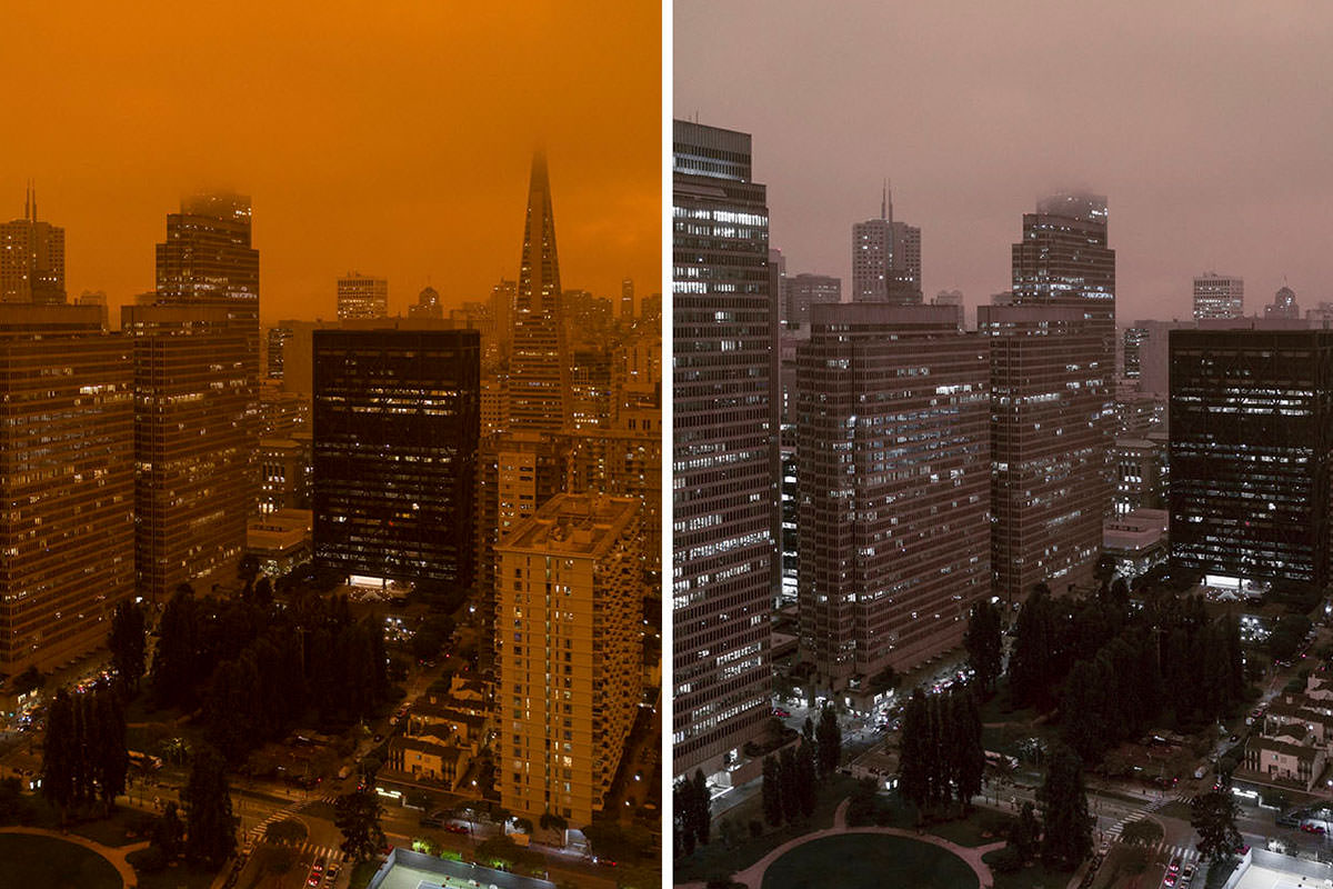 دلیل ثبت‌نشدن تصاویر آسمان نارنجی‌رنگ در آتش‌سوزی جنگل‌های کالیفرنیا مشخص شد