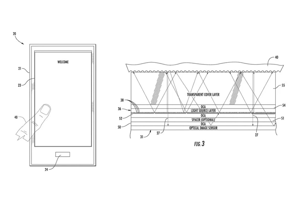 اپل پتنت جدیدی برای حسگر اثر انگشت زیر نمایشگر ثبت کرد
