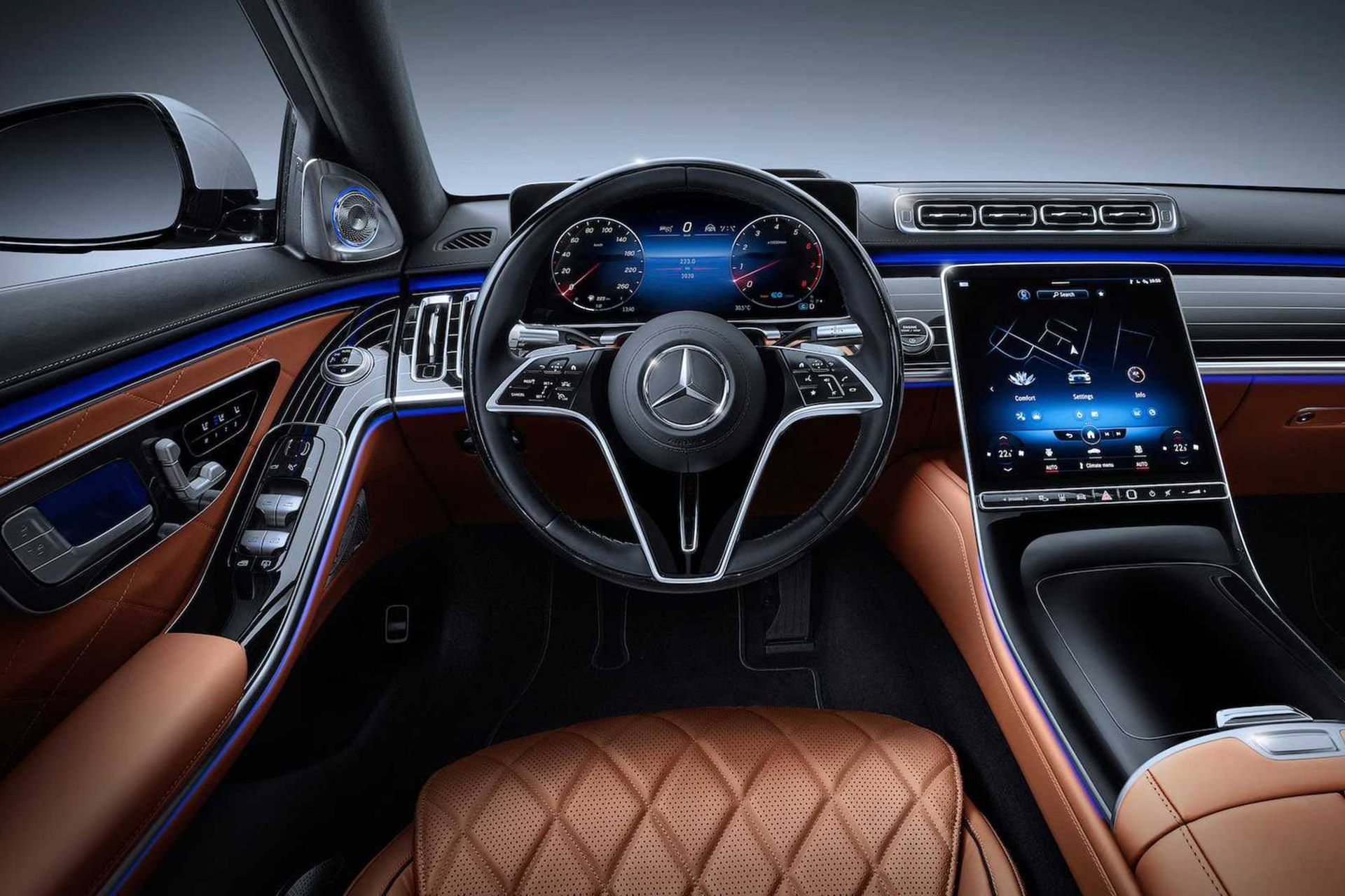 نمای کابین مرسدس بنز کلاس اس مدل 2021 / 2021 Mercedes S-Class