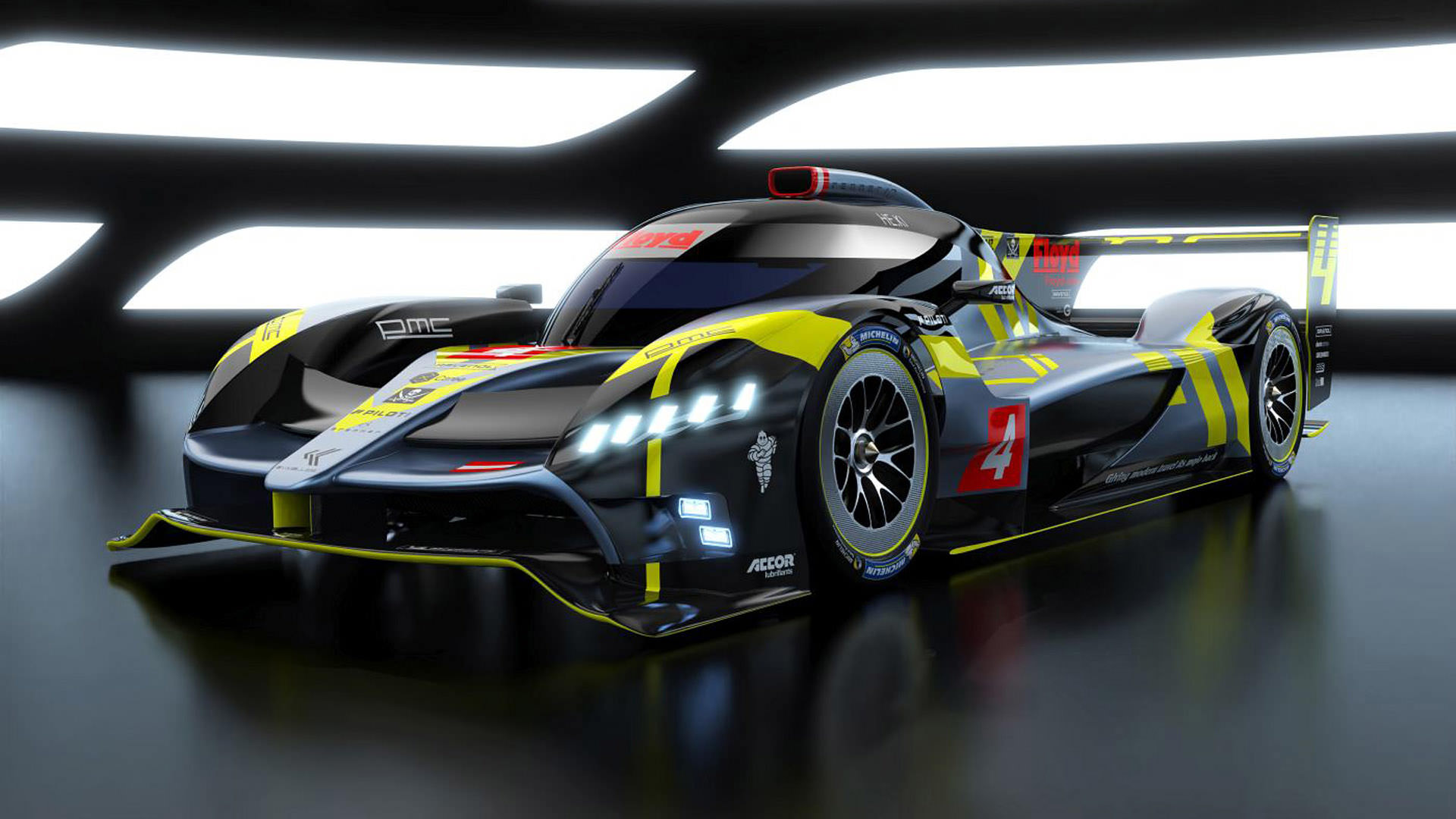 نمای سه چهارم ابرخودرو بای کولس ریسینگ / ByKolles Racing PMC Project برای شرکت در سری مسابقات لمان / Le Mans 