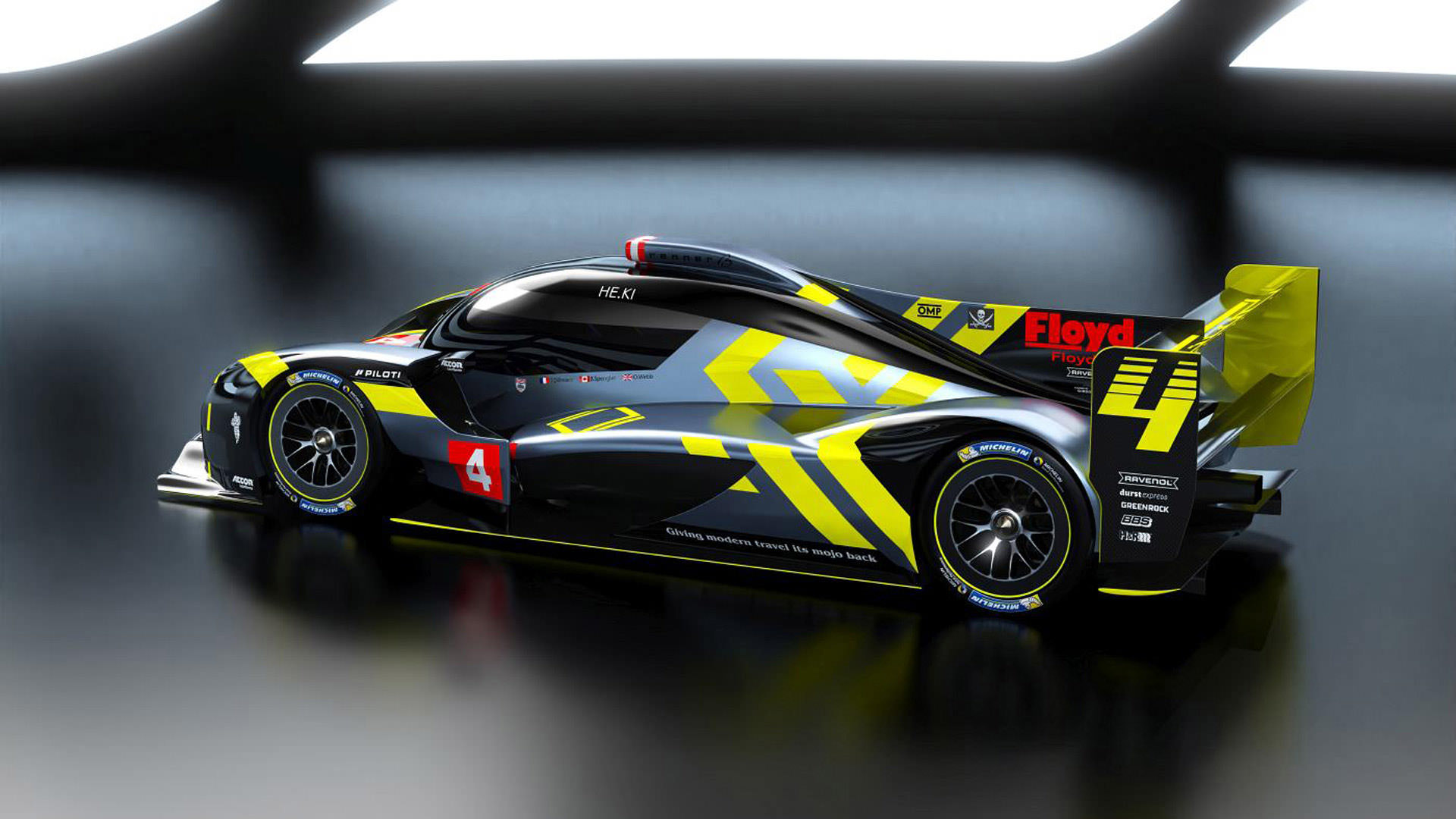 نمای سه چهارم عقب ابرخودرو بای کولس ریسینگ / ByKolles Racing PMC Project برای شرکت در مسابقات لمان / Le Mans 