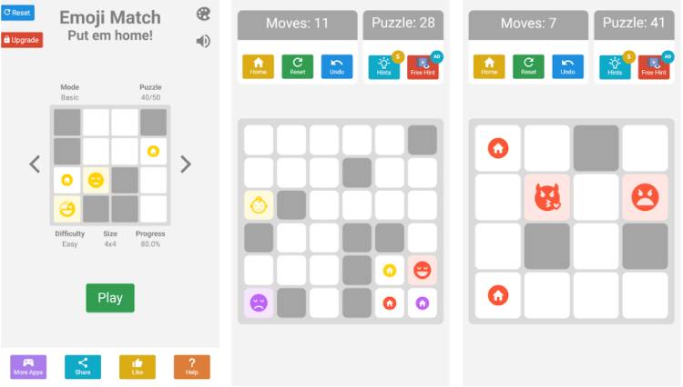 اسکرین شات بازی emoji match a sliding puzzle