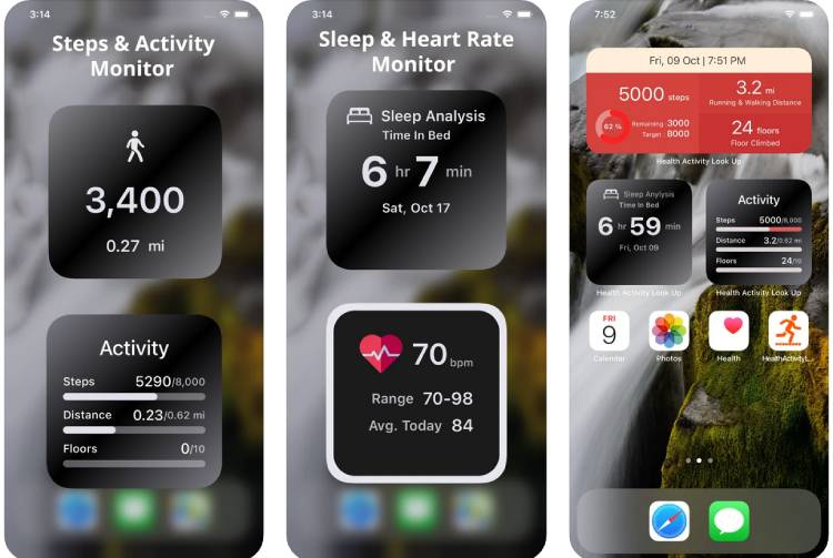 اسکرین شات اپلیکیشن health widget