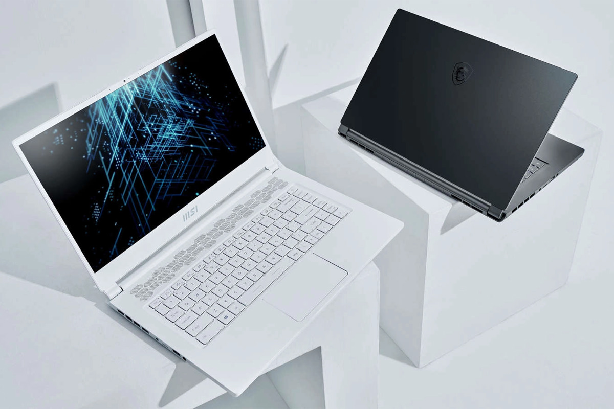 لپ تاپ MSI Stealth 15M در دو رنگ سفید و مشکی