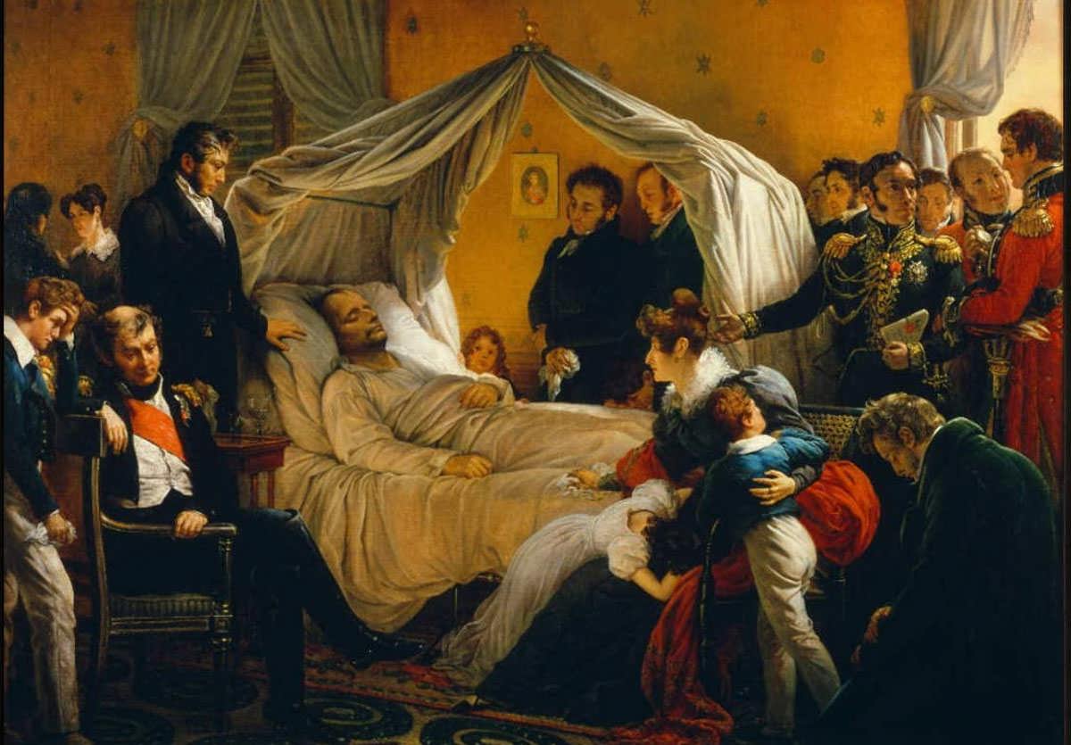 تابلوی ناپلئون در بستر مرگ (۱۸۴۳) اثر چارلز ستوبین، نقاش آلمانی