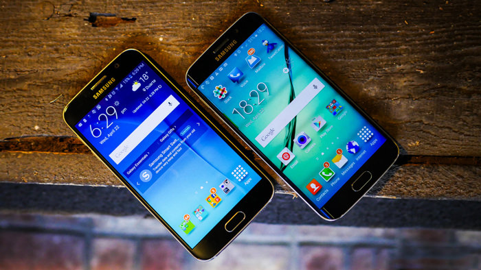 نمای جلو از گلکسی اس 6 / Galaxy S6 و گلکسی اس 6 اج / Galaxy S6 Edge سامسونگ / Samsung