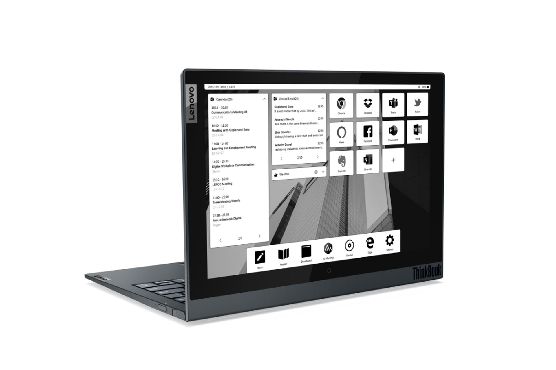 لنوو ThinkBook Plus Gen 2 را با صفحه‌نمایش E Ink بزرگ‌تر معرفی کرد