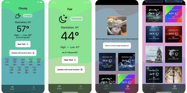 اسکرین شات اپلیکیشن weather-widget برای آیفون