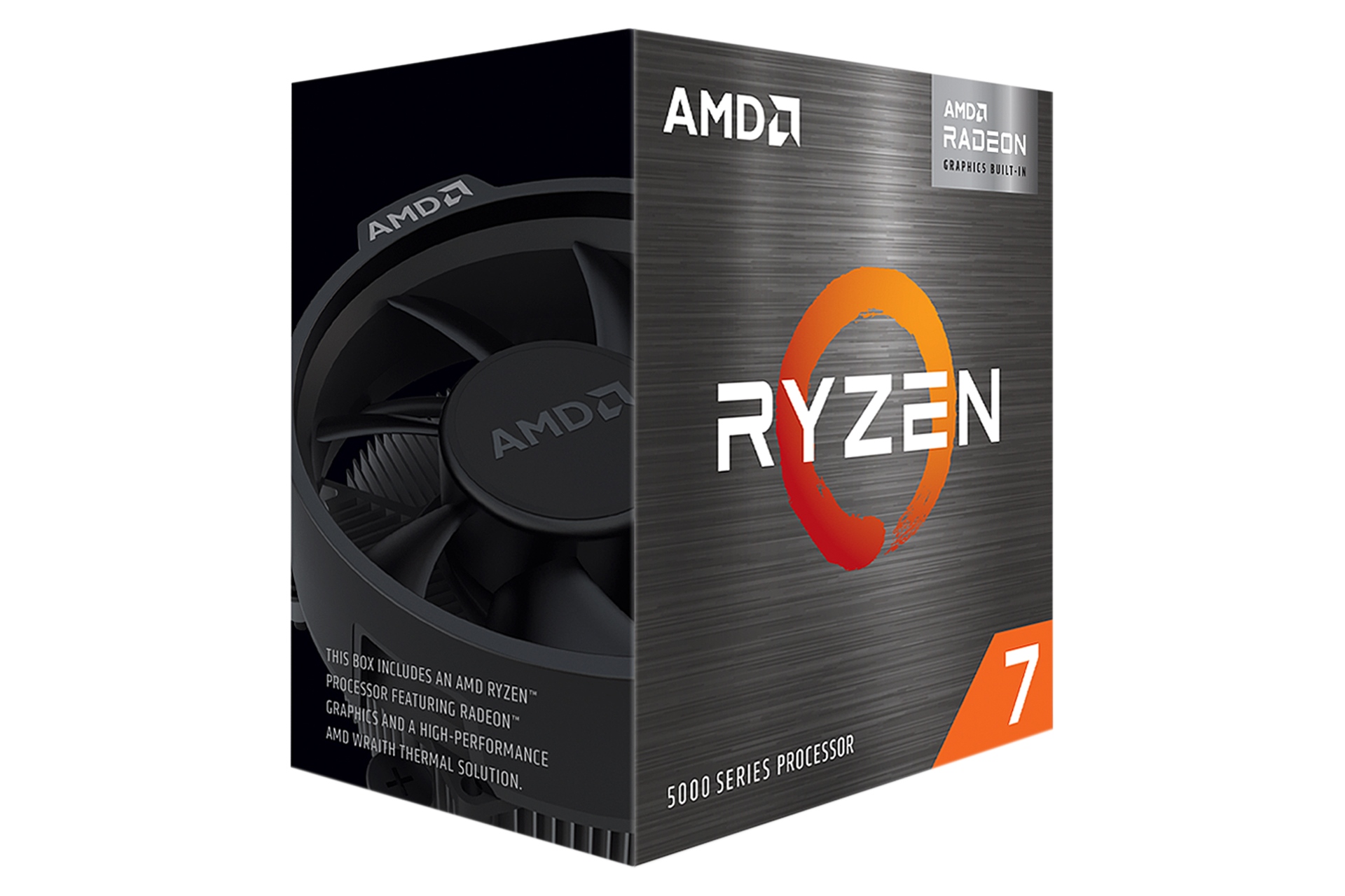 نمای چپ جعبه پردازنده AMD رایزن AMD Ryzen 7 5700G