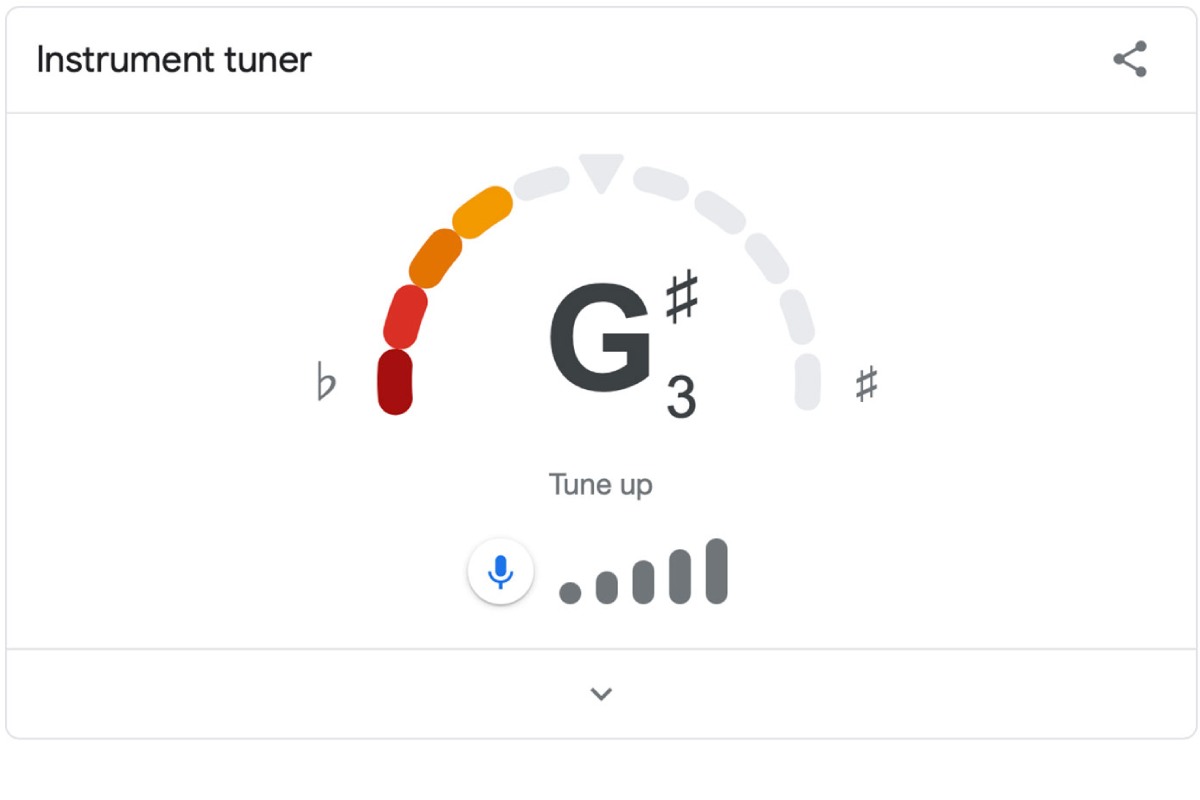 قابلیت تیونر گیتار به موتور جستجوی گوگل