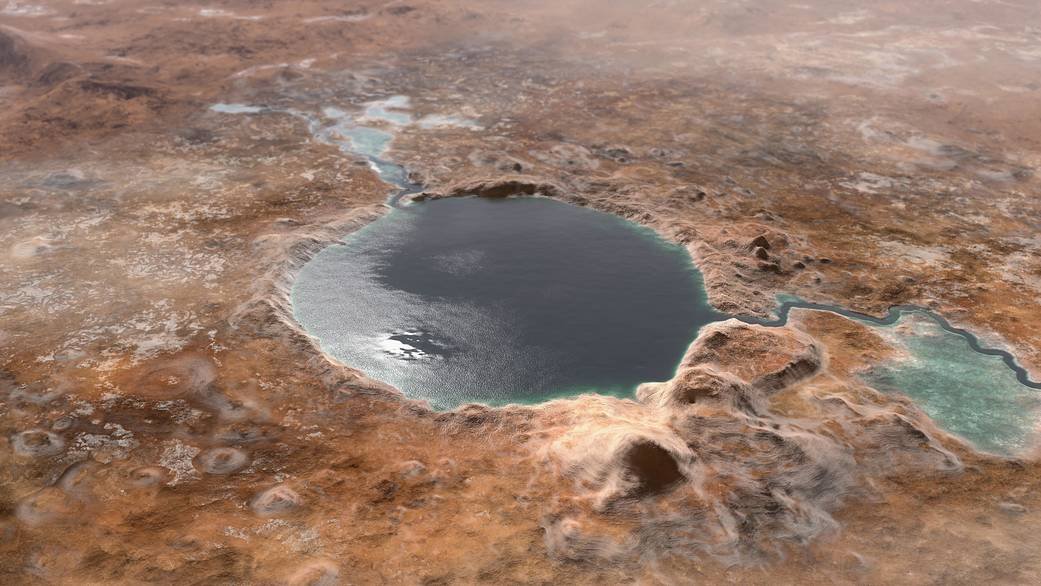 تصویری از دریاچه کهن مریخ