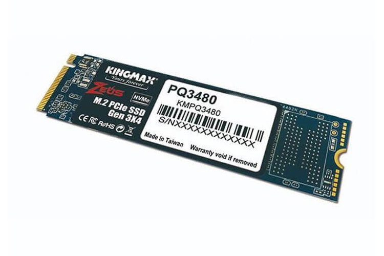 نمای مایل SSD کینگ مکس KingMax PQ3480 NVMe M.2 256GB ظرفیت 256 گیگابایت