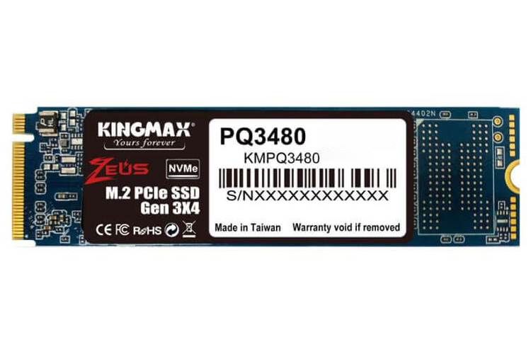 نمای روبرو SSD کینگ مکس KingMax PQ3480 NVMe M.2 256GB ظرفیت 256 گیگابایت