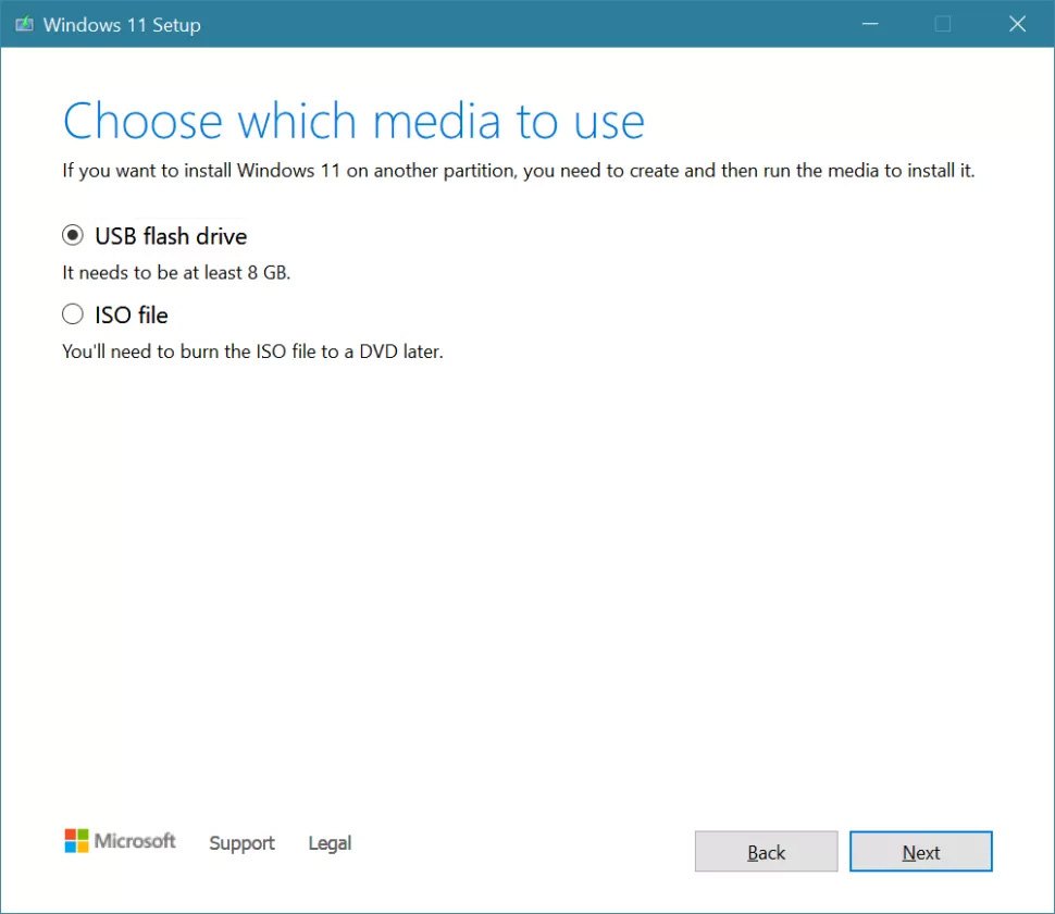 نصب ویندوز ۱۱ با Windows 11 installation media