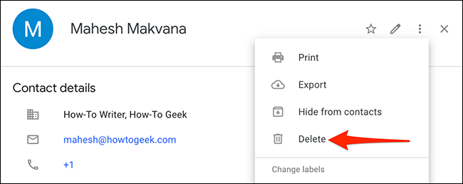 Add a contact to Gmail
