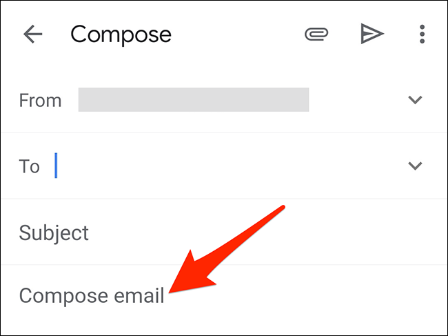 با برنامه تلفن همراه Gmail یک صفحه گسترده در ایمیل وارد کنید