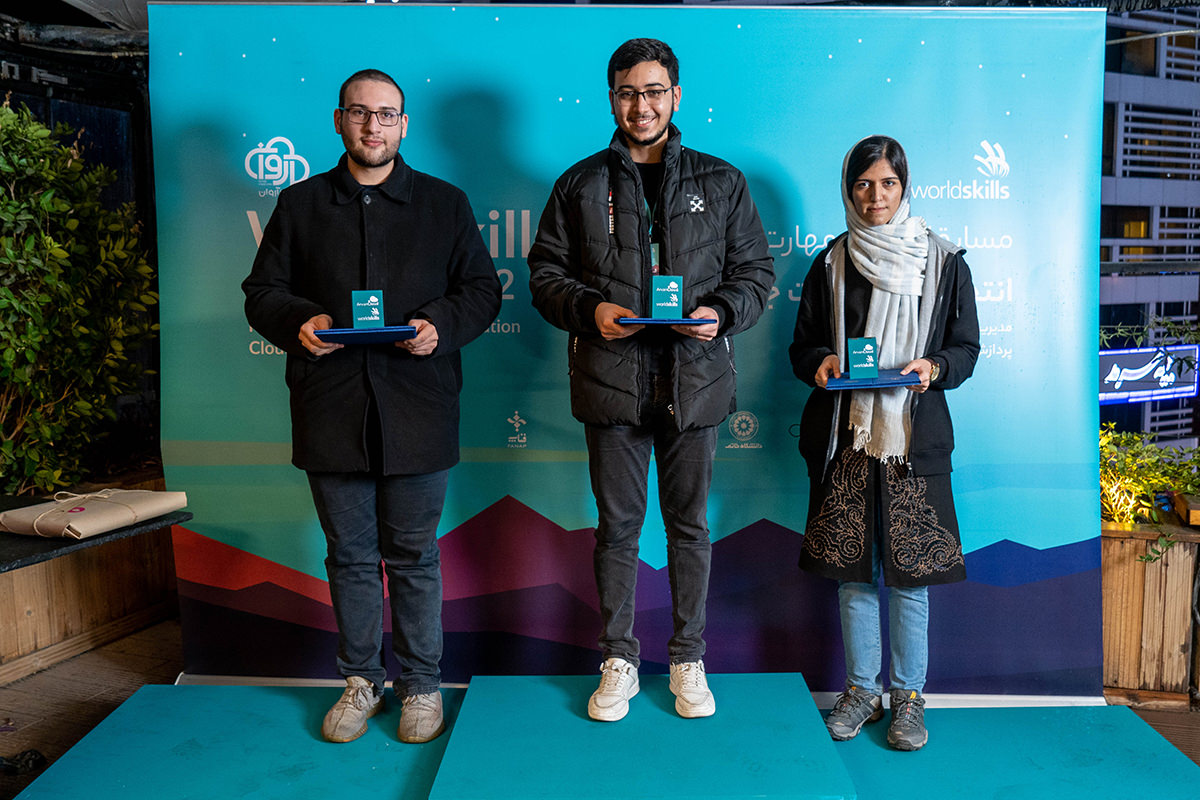 Winners of the National Competition in the field of network systems management under the supervision of Arvan
