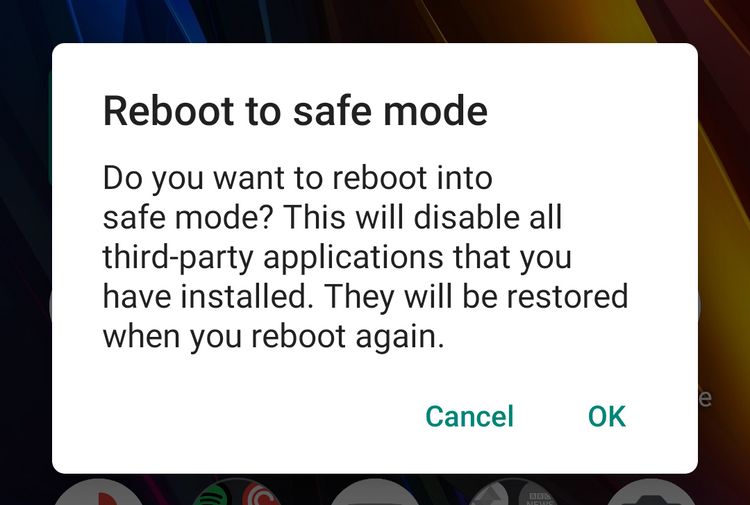 حالت safe mode اندروید