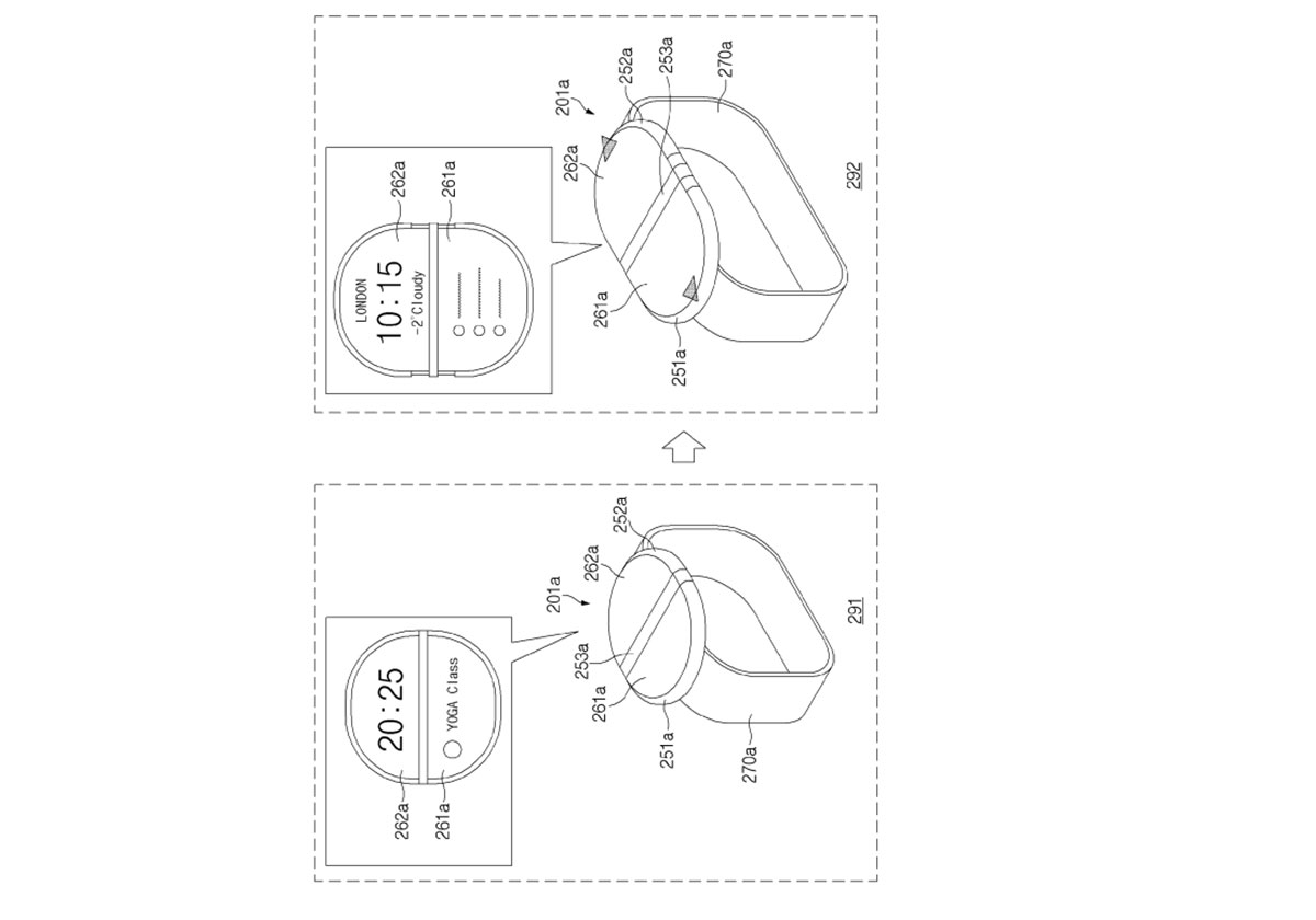 Smart watch patent with rollable display