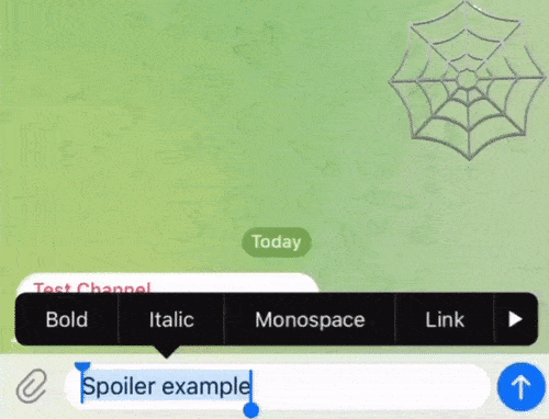 Ability to hide movie spoilers in Telegram