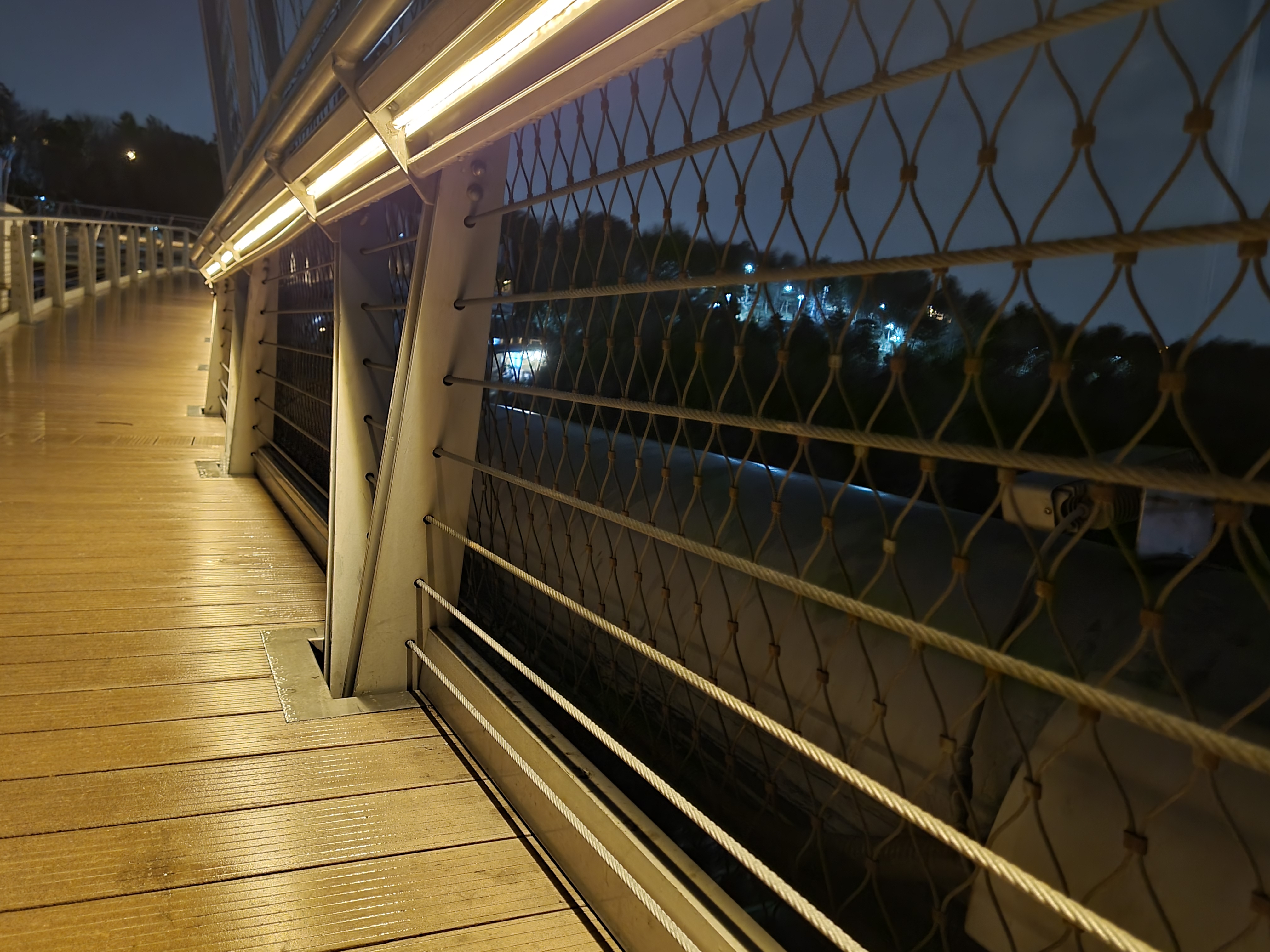 نمونه عکس دوربین اصلی گلکسی S21 در شب - پل طبیعت