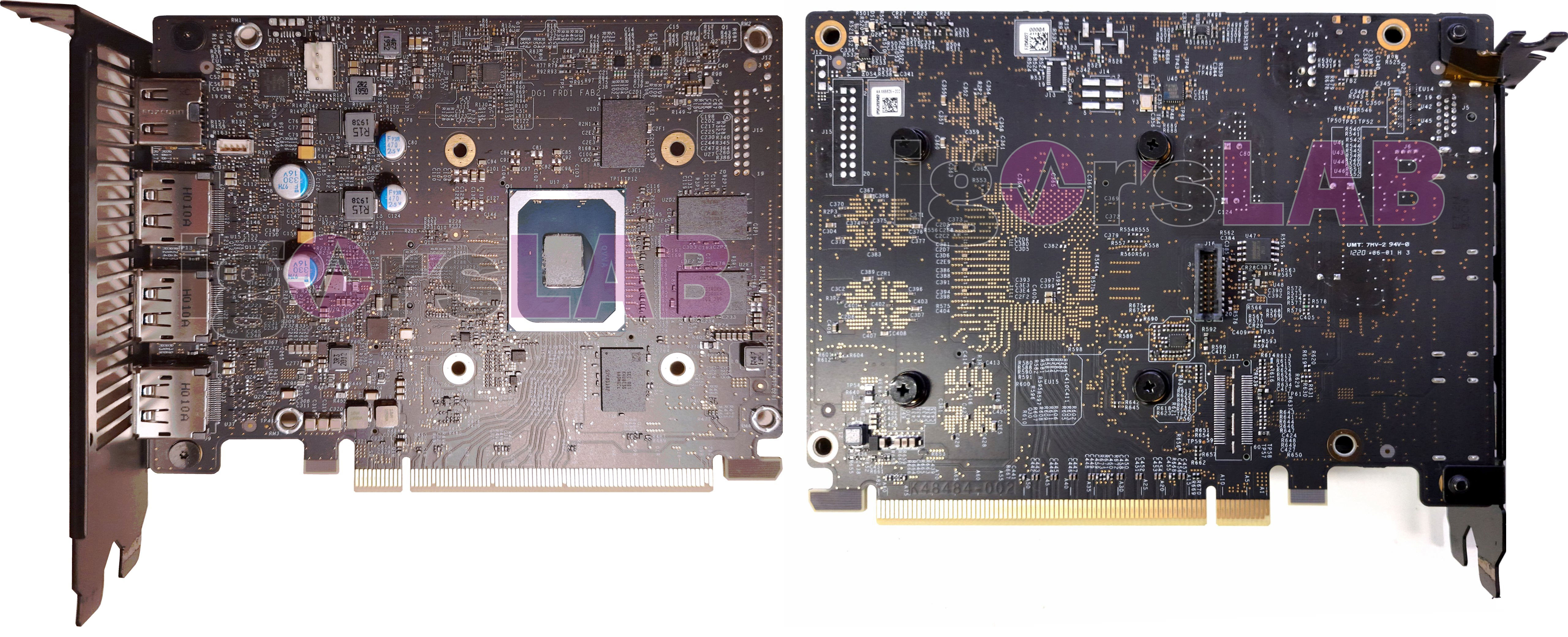 برد مدار چاپی یا PCB کارت گرافیک Intel DG1 ایگور لب