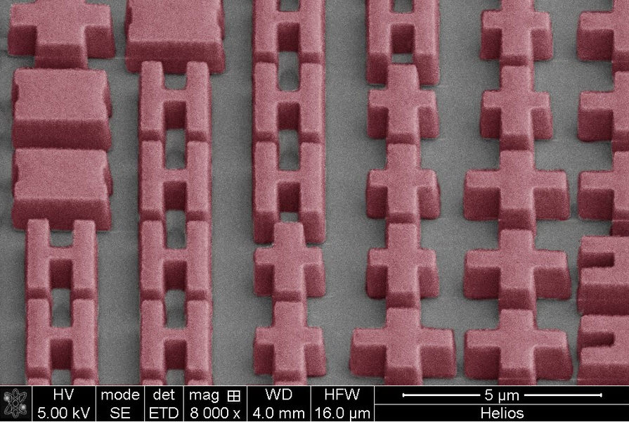 تصویر زوم شده متالنز MIT بدون قطعه متحرک مشخصه های میکروسکوپی