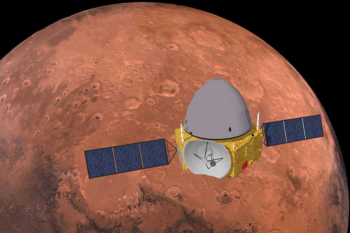 نخستین فضاپیمای مریخی چین با موفقیت به مدار سیاره سرخ وارد شد