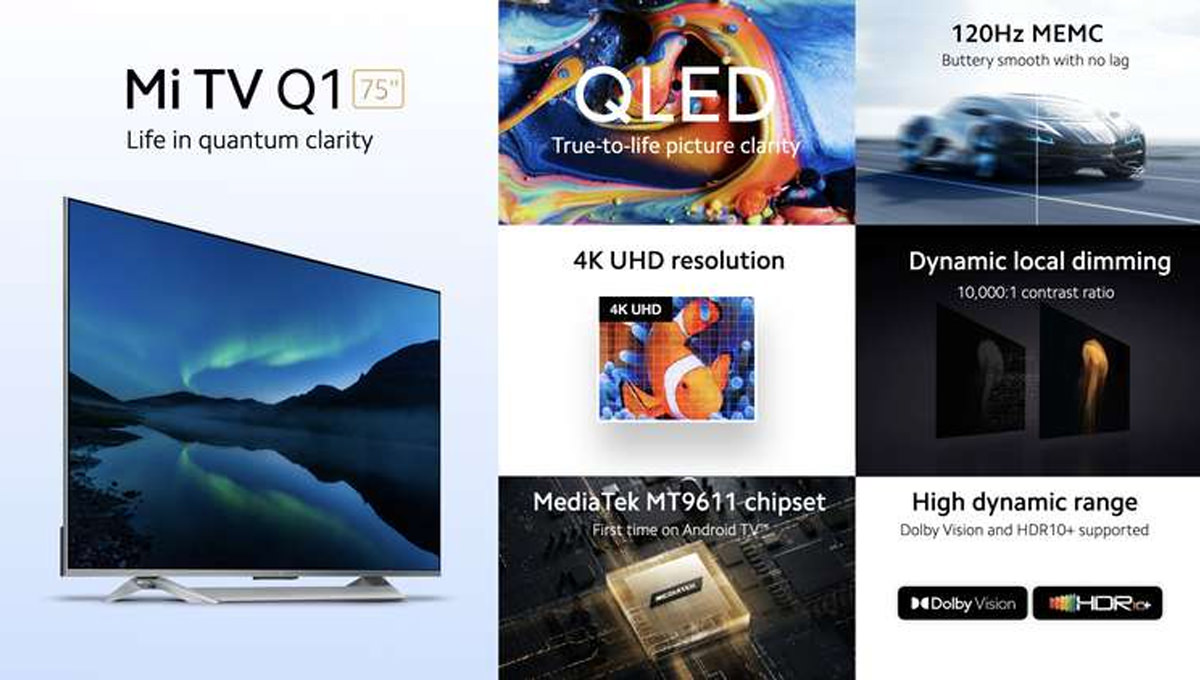 قابلیت های تلویزیون شیائومی Xiaomi Mi TV Q1