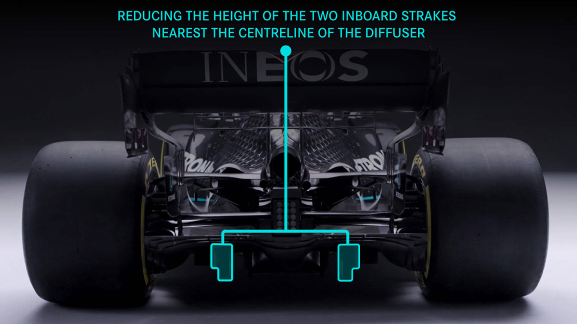 بال عقب خودروی تیم فرمول یک مرسدس ای ام جی پتروناس / Mercedes-AMG Petronas W12 car در فصل 2021