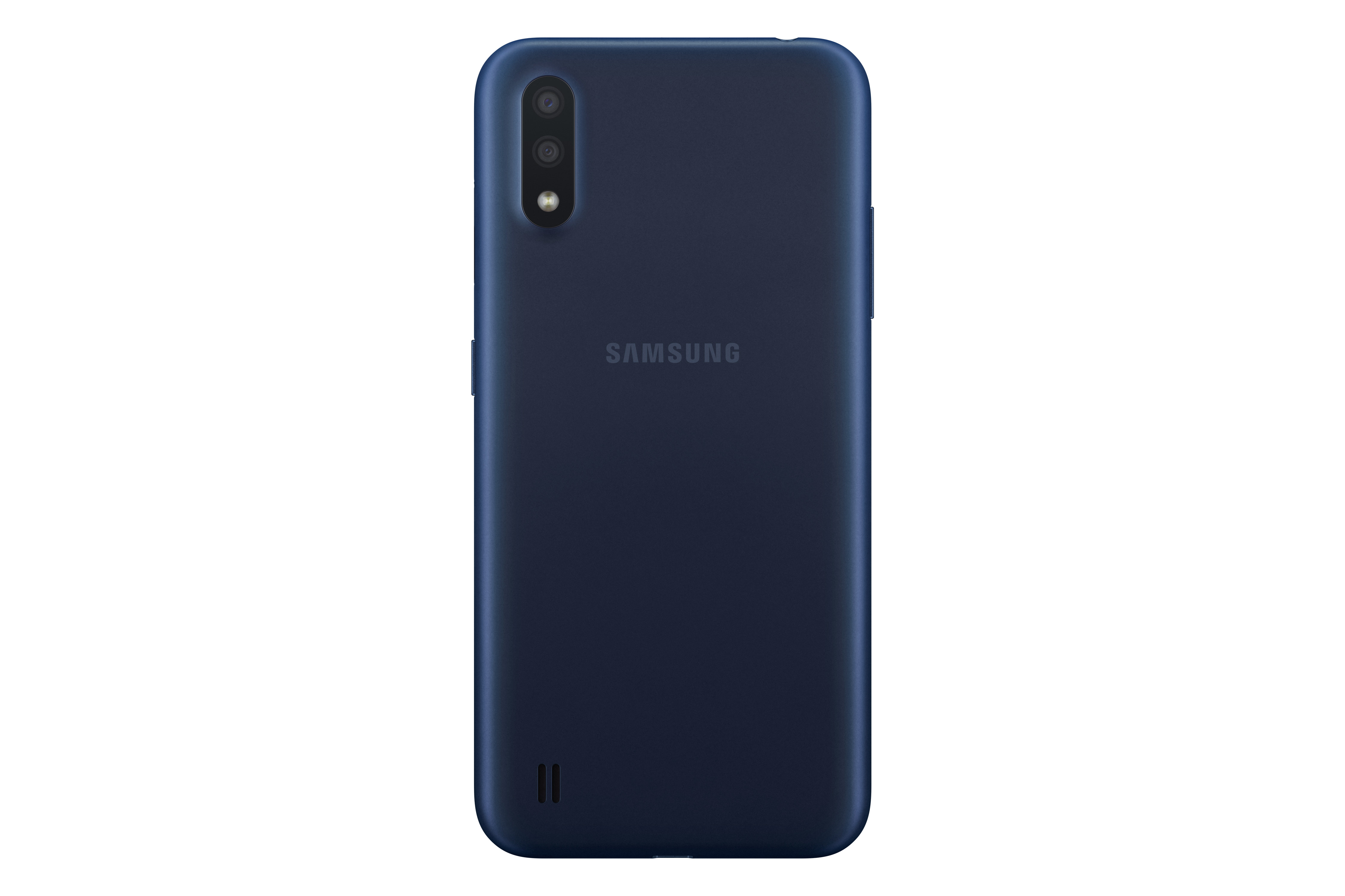 نمای پشت موبایل گلکسی A01 سامسونگ رنگ آبی