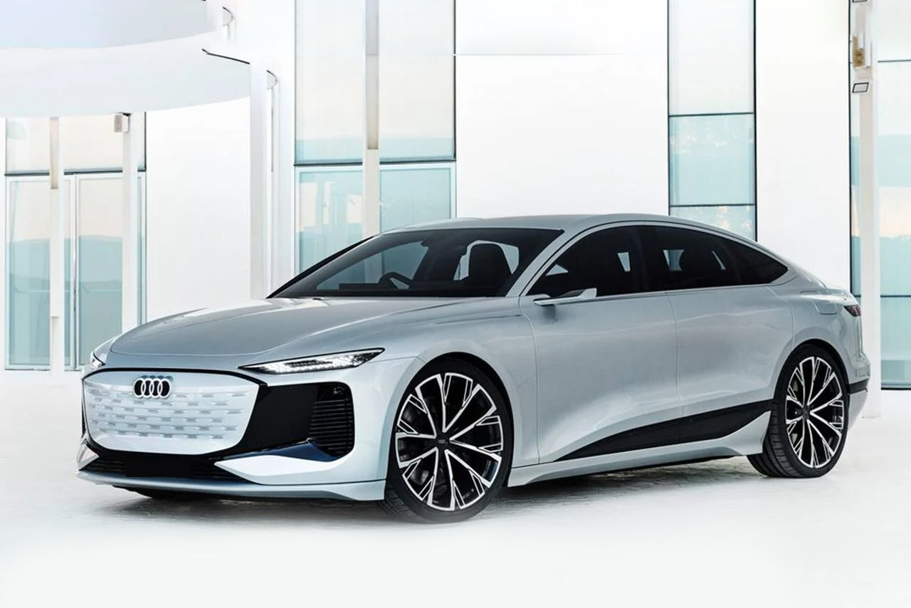 نمای سه رخ مدل مفهومی آئودی ای ترون Audi A6 e-tron concept