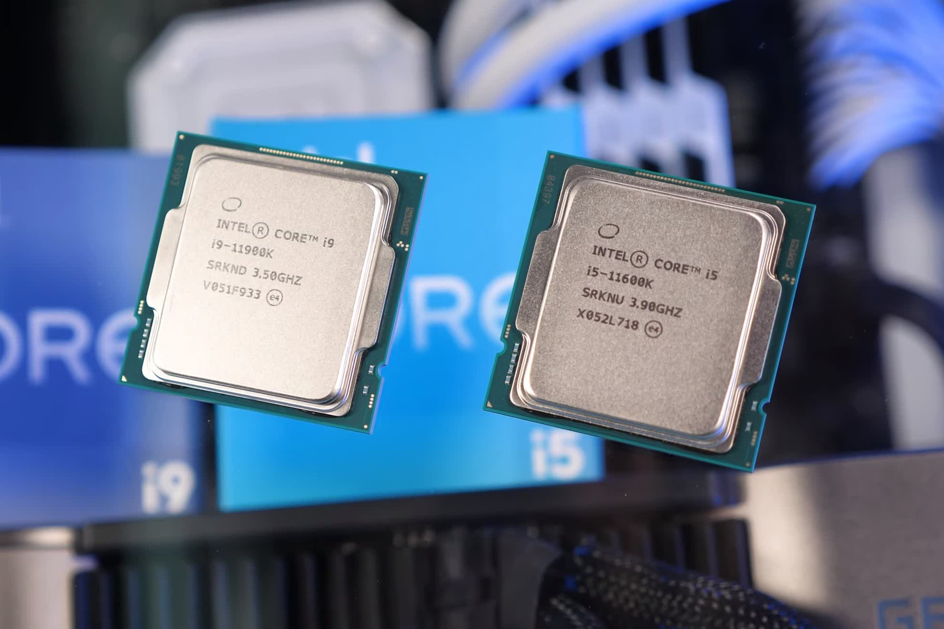 پردازنده Intel Core i9 11900K در کنار i5 11600K